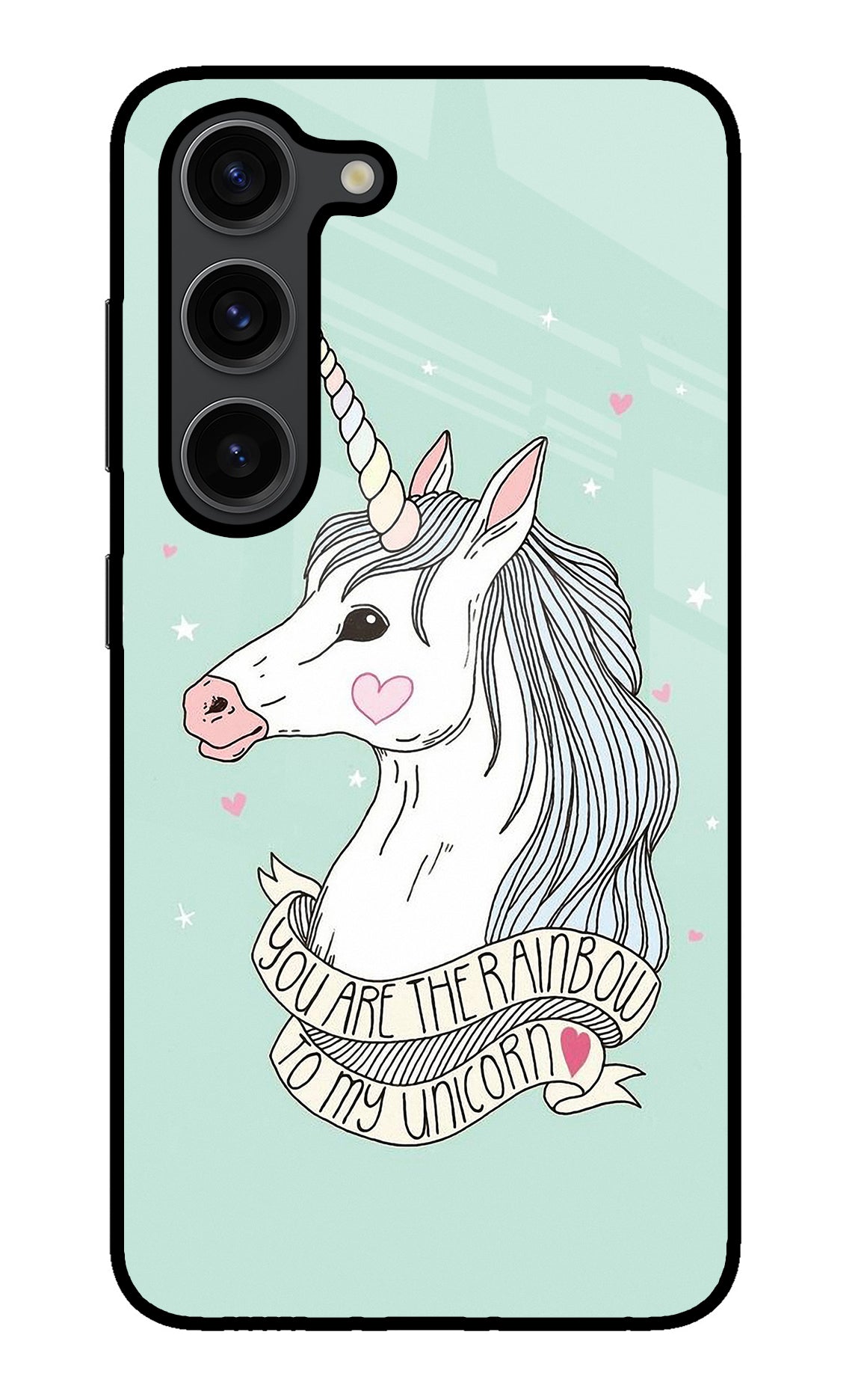 Unicorn Wallpaper Samsung S23 Plus Glass Case