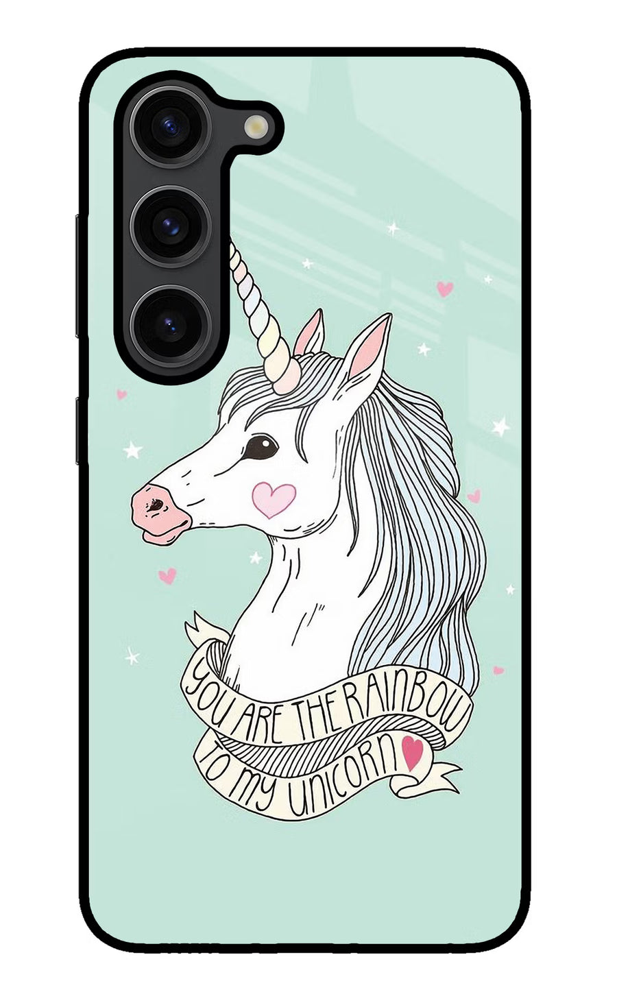 Unicorn Wallpaper Samsung S23 Plus Back Cover, Glass case