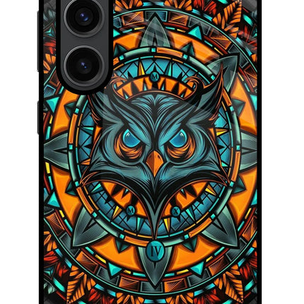 Angry Owl Art Samsung S23 Plus Glass Case