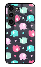 Elephants Samsung S23 Plus Glass Case