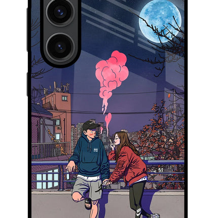 Chilling Couple Samsung S23 Plus Glass Case