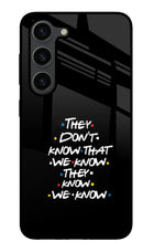 FRIENDS Dialogue Samsung S23 Plus Glass Case