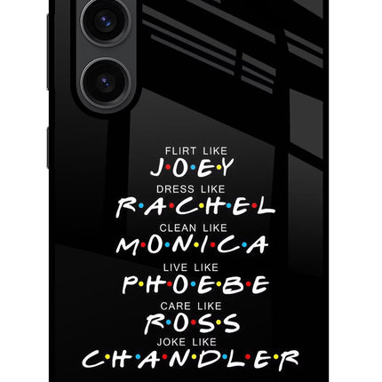 FRIENDS Character Samsung S23 Plus Glass Case Back Cover by Casekaro