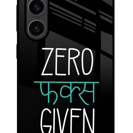 Zero Fucks Given Samsung S23 Plus Glass Case