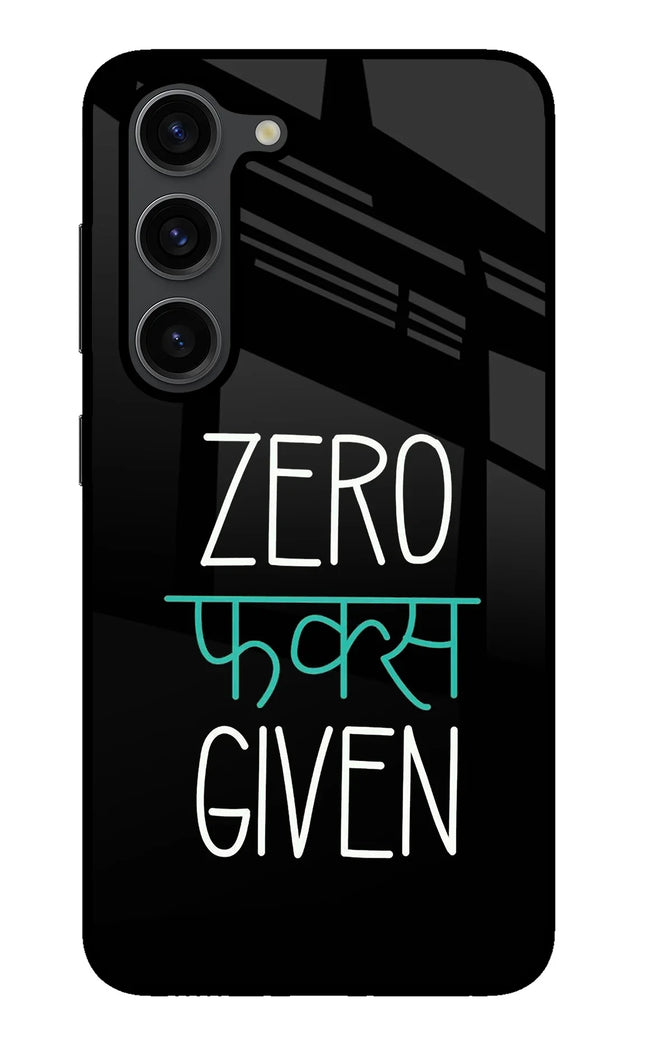 Zero Fucks Given Samsung S23 Plus Glass Case