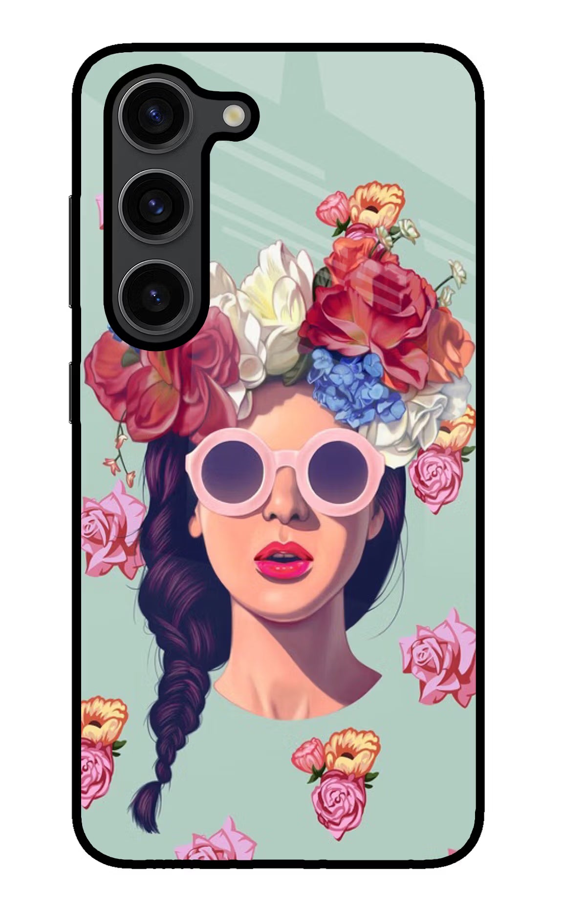 Pretty Girl Samsung S23 Plus Glass Case Back Cover by Casekaro