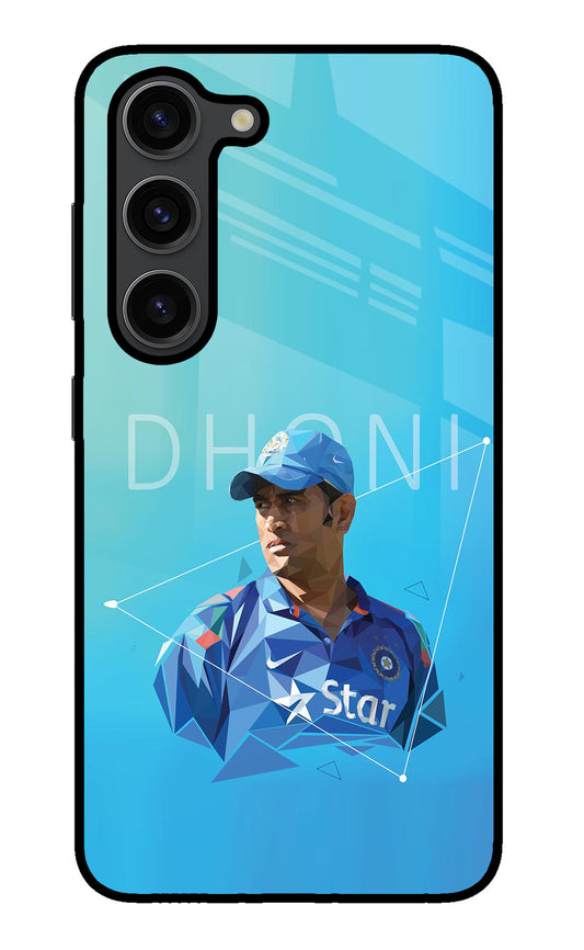 Dhoni Artwork Samsung S23 Plus Glass Case