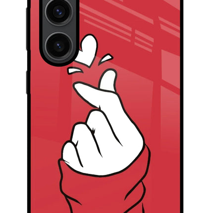 Korean Love Sign Samsung S23 Plus Glass Case