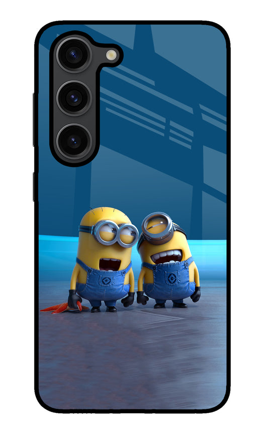 Minion Laughing Samsung S23 Plus Glass Case