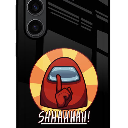 Among Us Shhh! Samsung S23 Plus Glass Case Back Cover by Casekaro