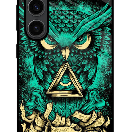 Green Owl Samsung S23 Plus Glass Case
