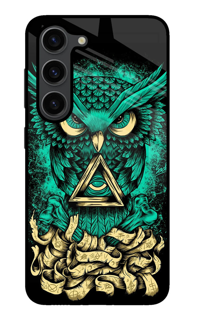 Green Owl Samsung S23 Plus Glass Case