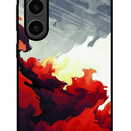 Fire Cloud Samsung S23 Plus Glass Case