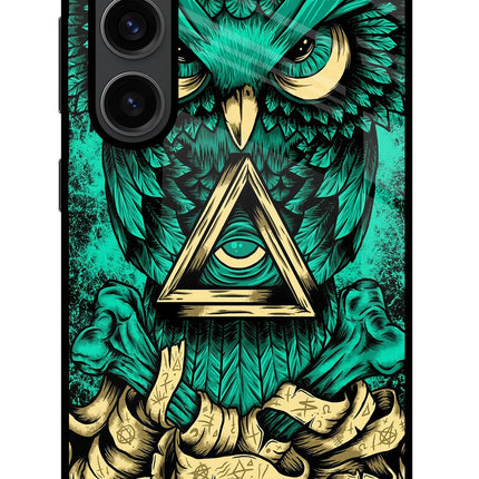 Green Owl Samsung S23 Plus Glass Case