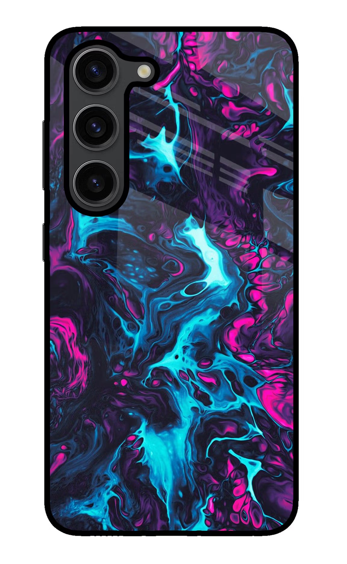 Abstract Samsung S23 Plus Glass Case Back Cover by Casekaro