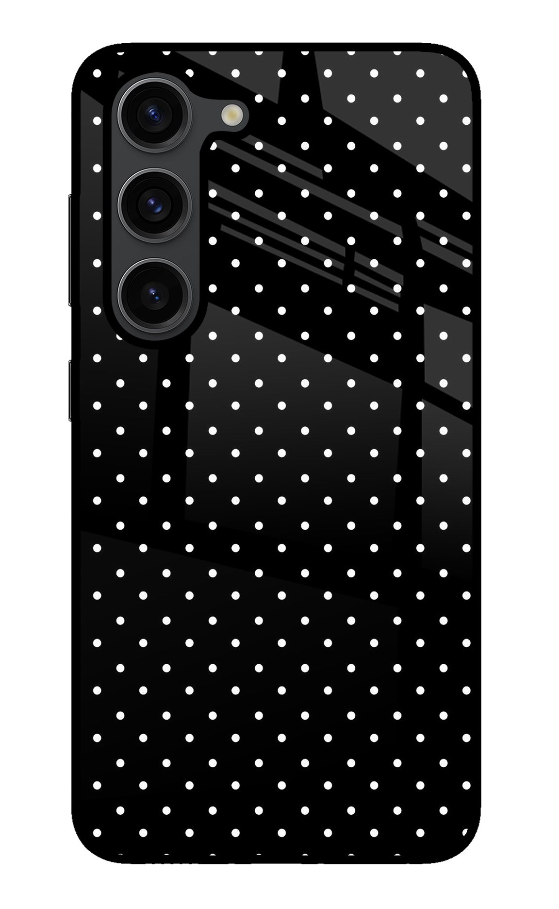 White Dots Samsung S23 Plus Glass Case
