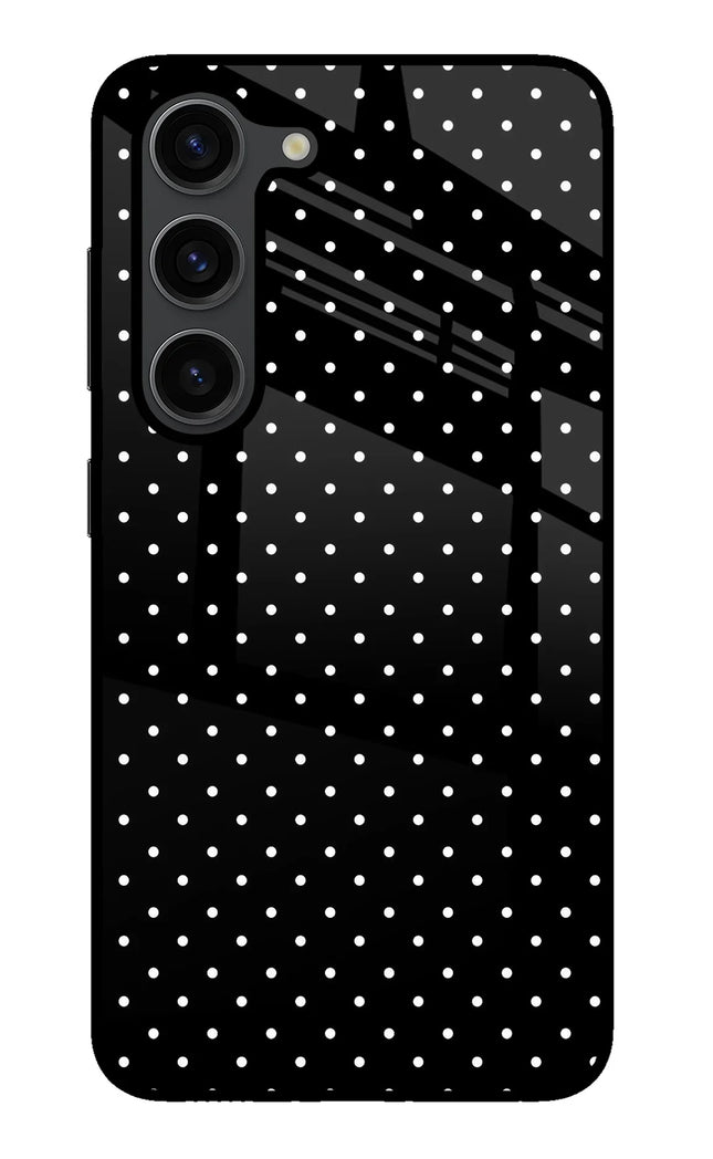 White Dots Samsung S23 Plus Glass Case
