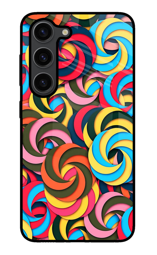 Spiral Pattern Samsung S23 Plus Glass Case