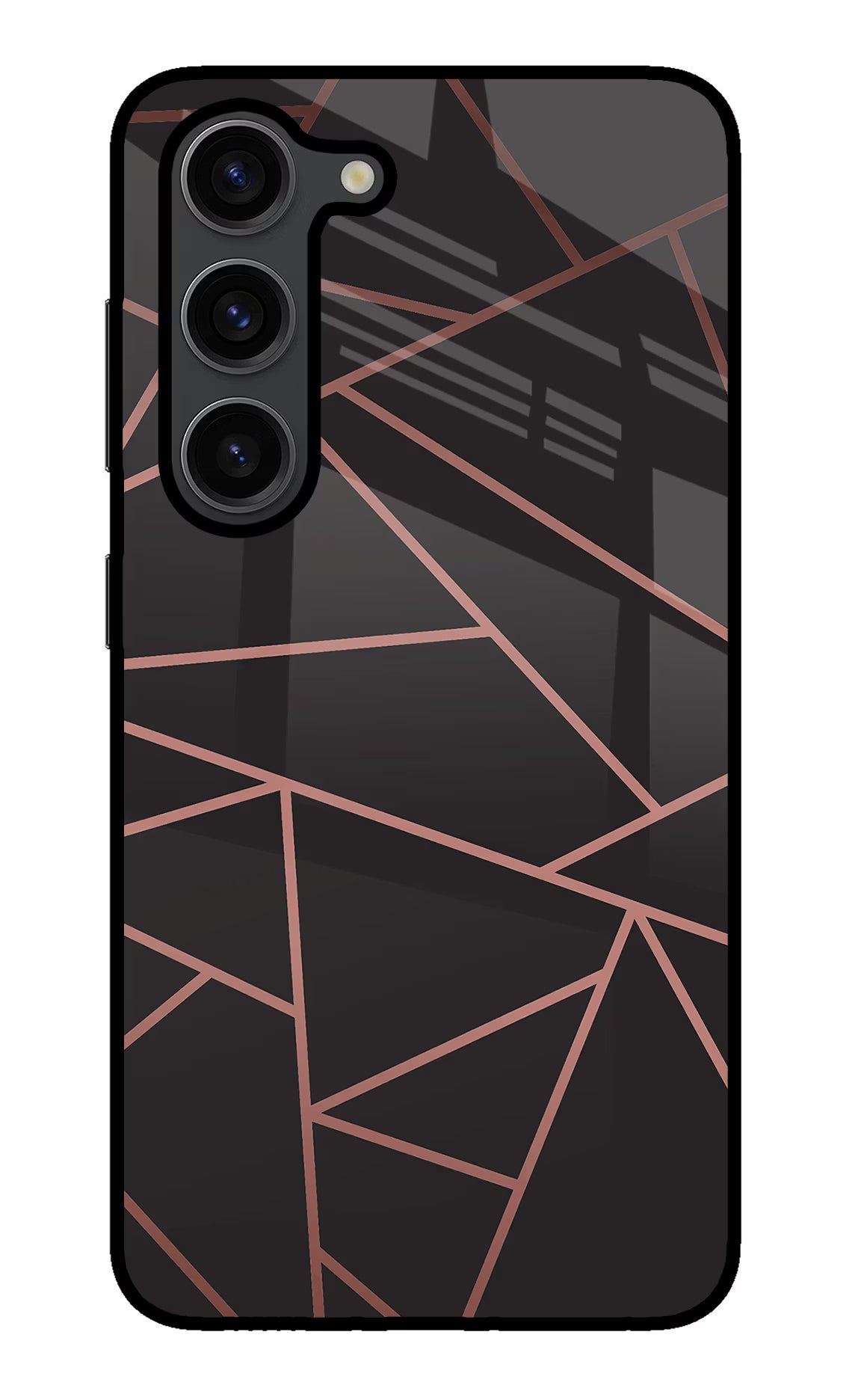 Geometric Pattern Samsung S23 Plus Glass Case Back Cover by Casekaro