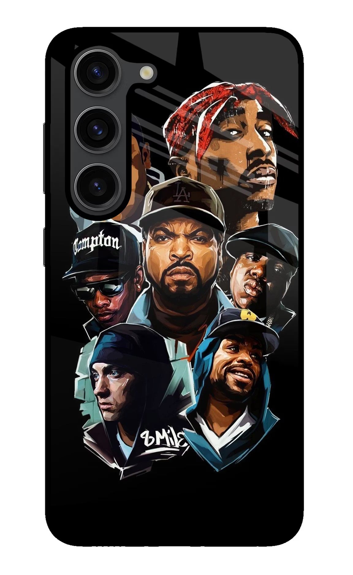 Rappers Samsung S23 Plus Glass Case Back Cover by Casekaro