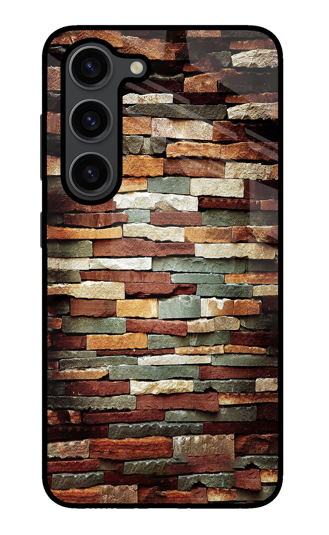 Bricks Pattern Samsung S23 Plus Glass Case