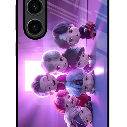 BTS Chibi Samsung S23 Plus Glass Case