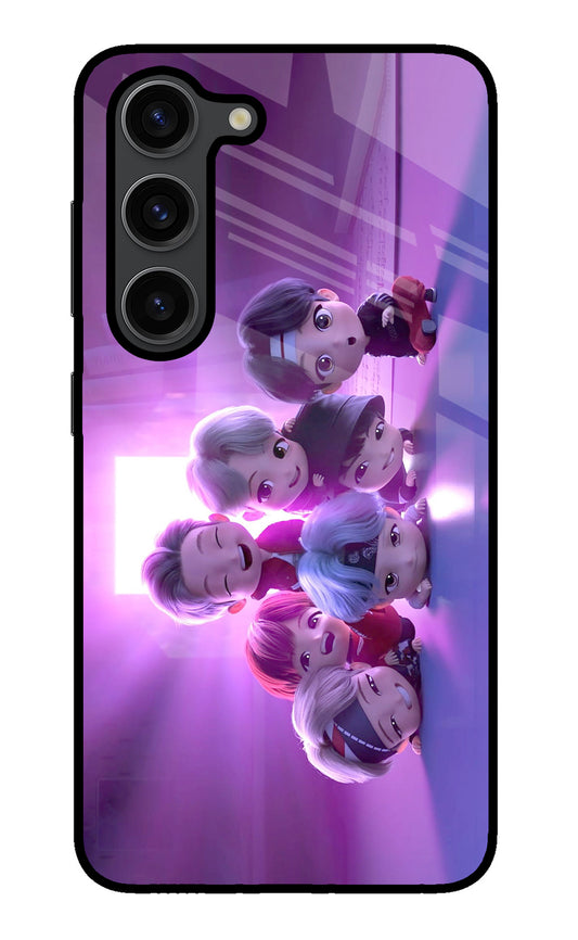 BTS Chibi Samsung S23 Plus Glass Case