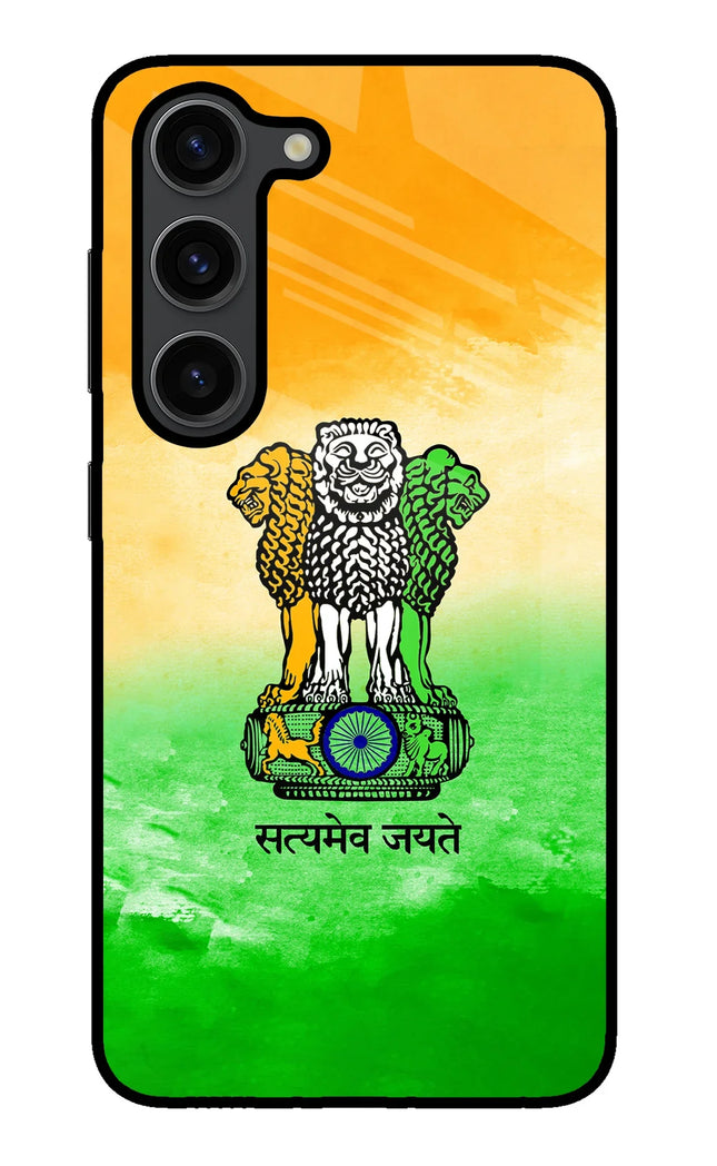 Satyamev Jayate Flag Samsung S23 Plus Glass Case