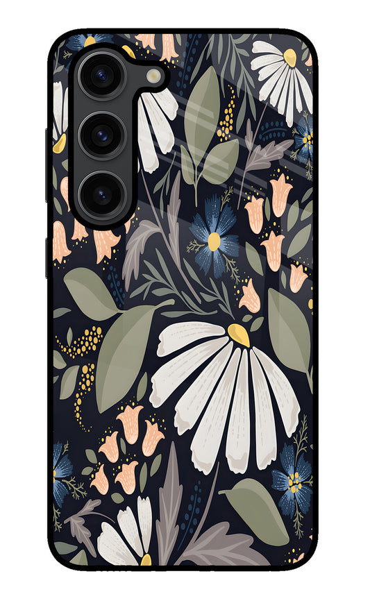 Flowers Art Samsung S23 Plus Glass Case