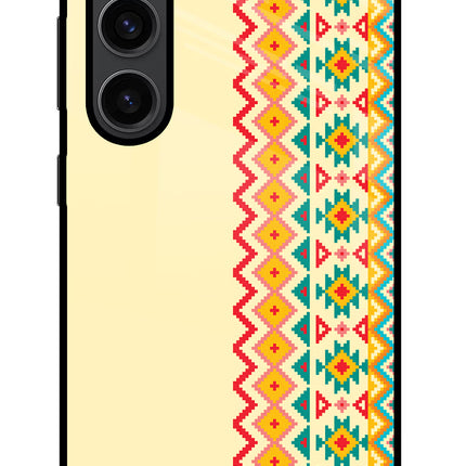 Ethnic Seamless Samsung S23 Plus Glass Case Back Cover by Casekaro