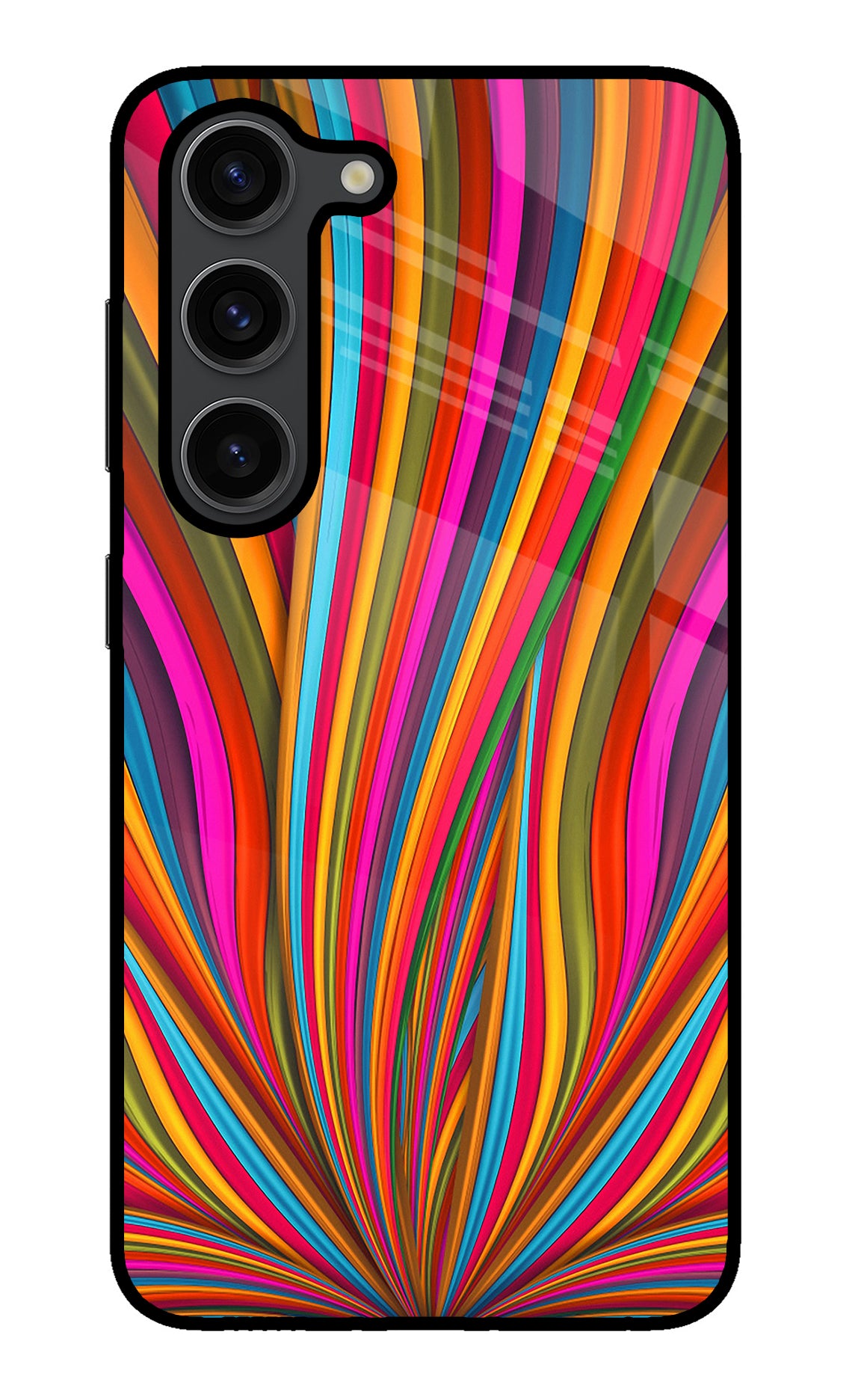 Trippy Wavy Samsung S23 Plus Glass Case