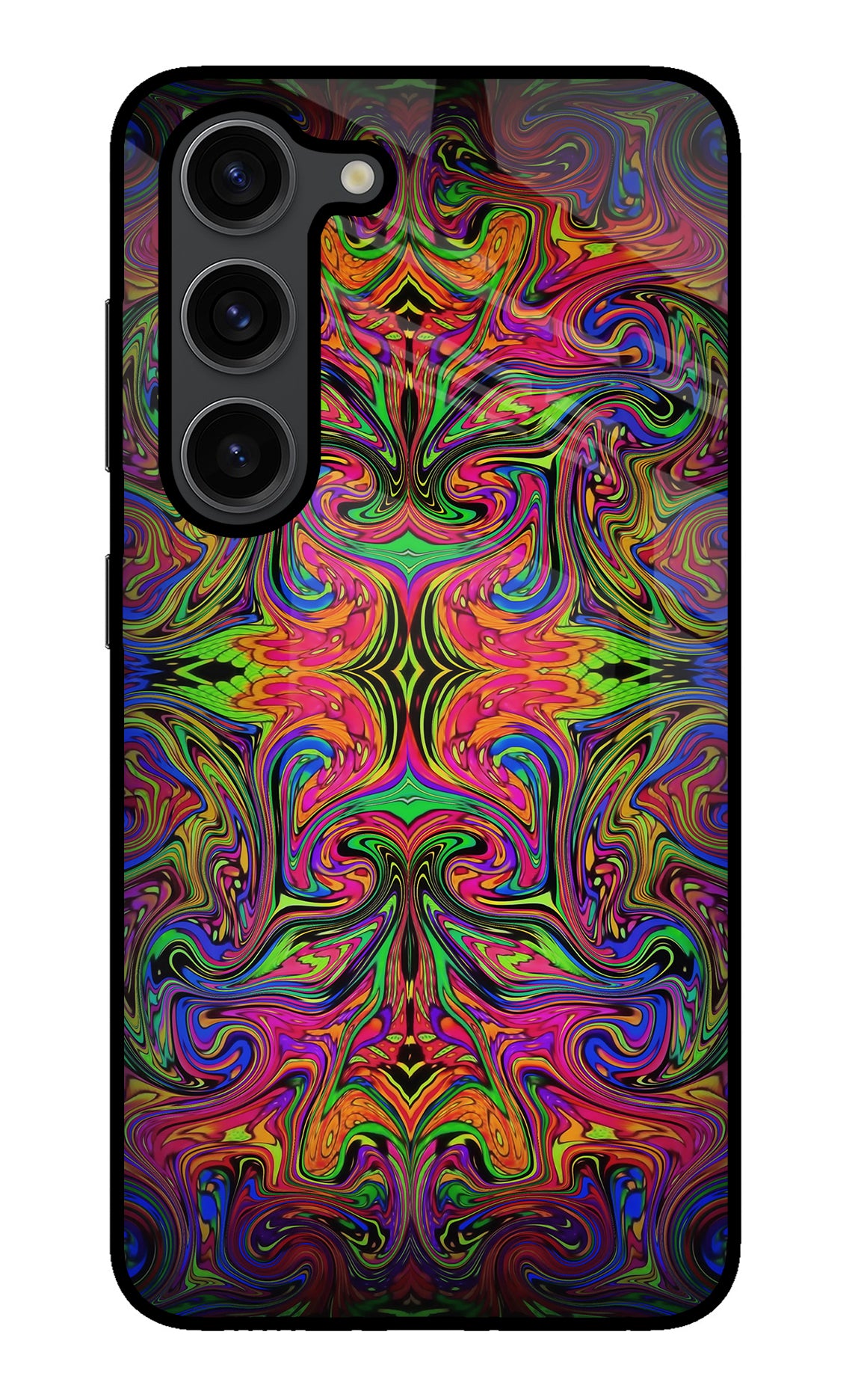 Psychedelic Art Samsung S23 Plus Glass Case