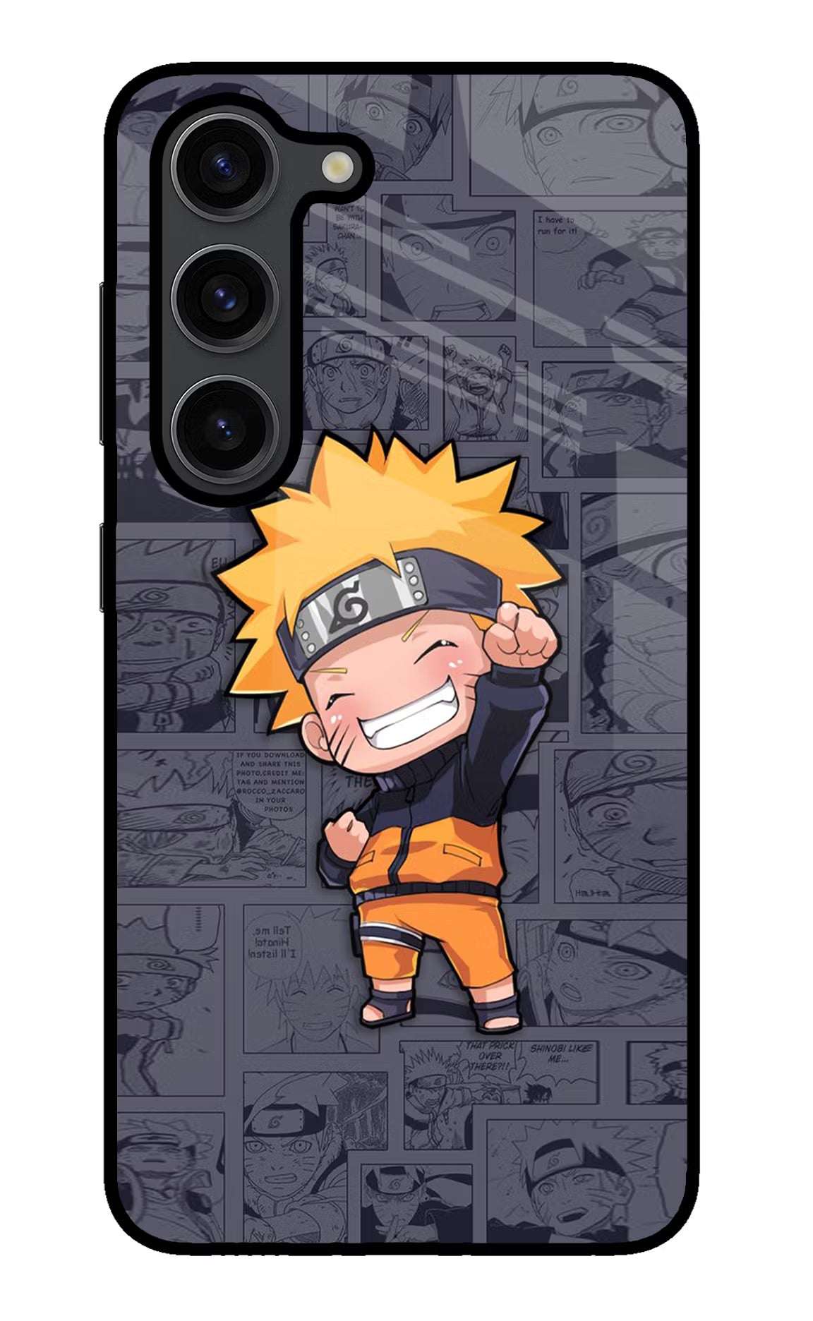 Chota Naruto Samsung S23 Plus Glass Case Back Cover by Casekaro