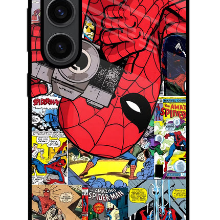 Spider Man Samsung S23 Plus Glass Case Back Cover by Casekaro