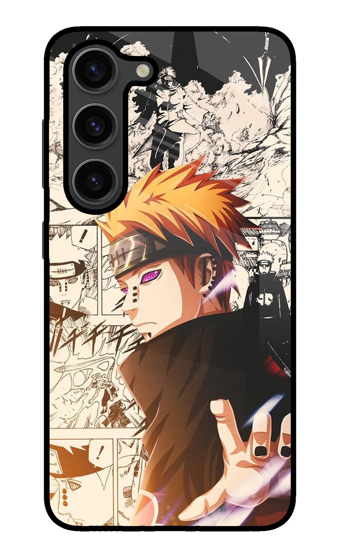 Pain Anime Samsung S23 Plus Glass Case Back Cover by Casekaro