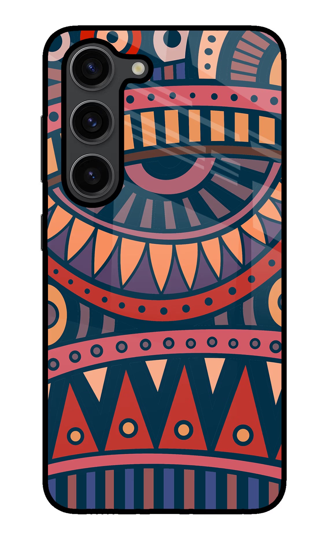 African Culture Design Samsung S23 Plus Glass Case Back Cover by Casekaro