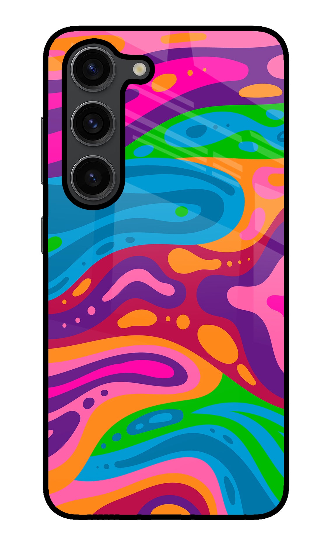 Trippy Pattern Samsung S23 Plus Glass Case