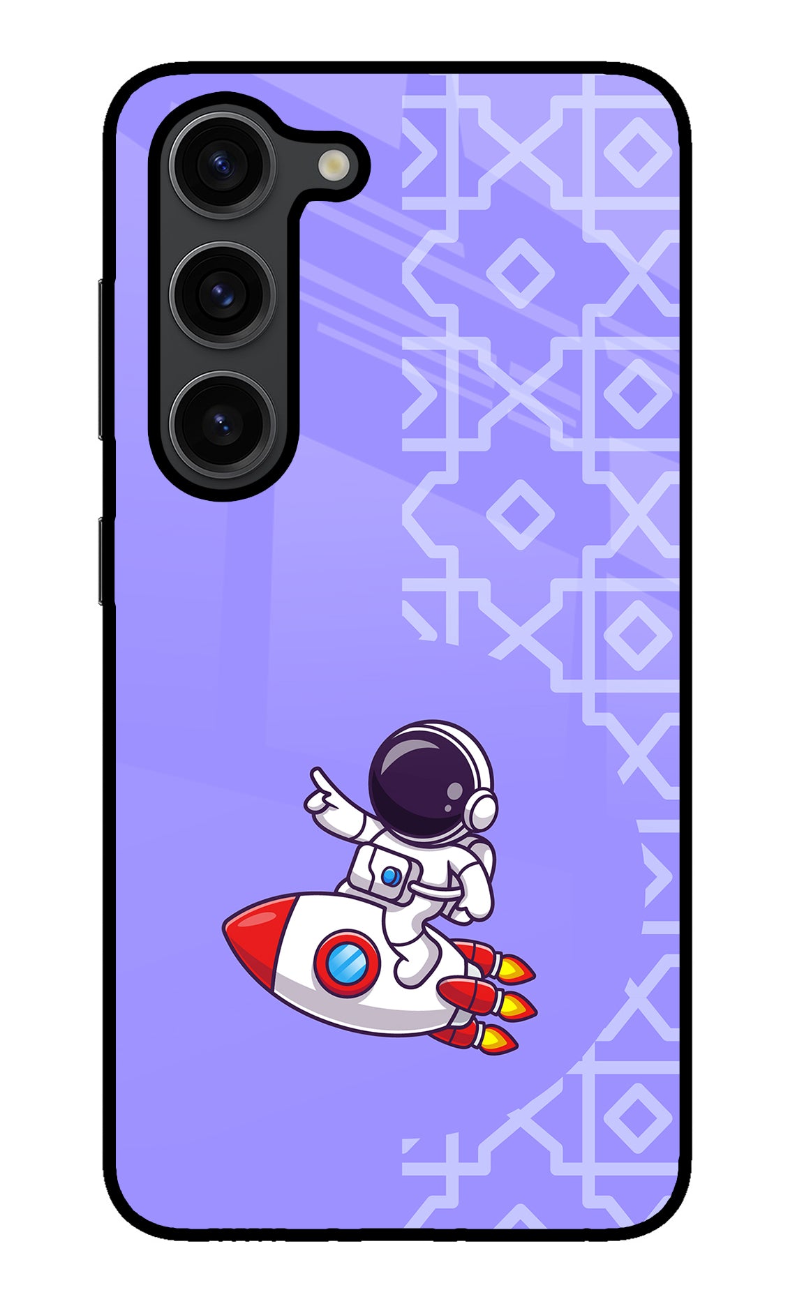 Cute Astronaut Samsung S23 Plus Glass Case