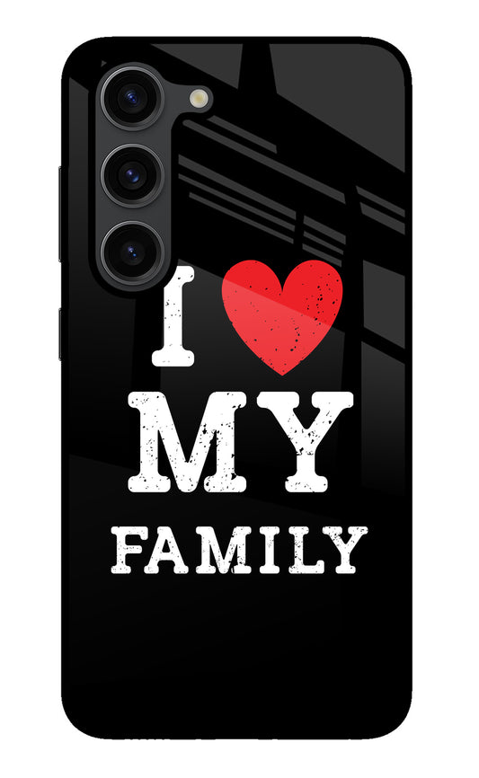 I Love My Family Samsung S23 Plus Glass Case