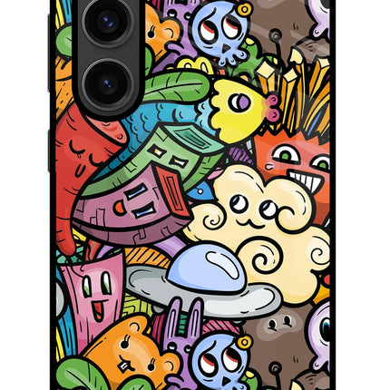 Veggie Doodle Samsung S23 Plus Glass Case