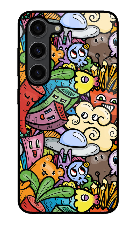 Veggie Doodle Samsung S23 Plus Glass Case