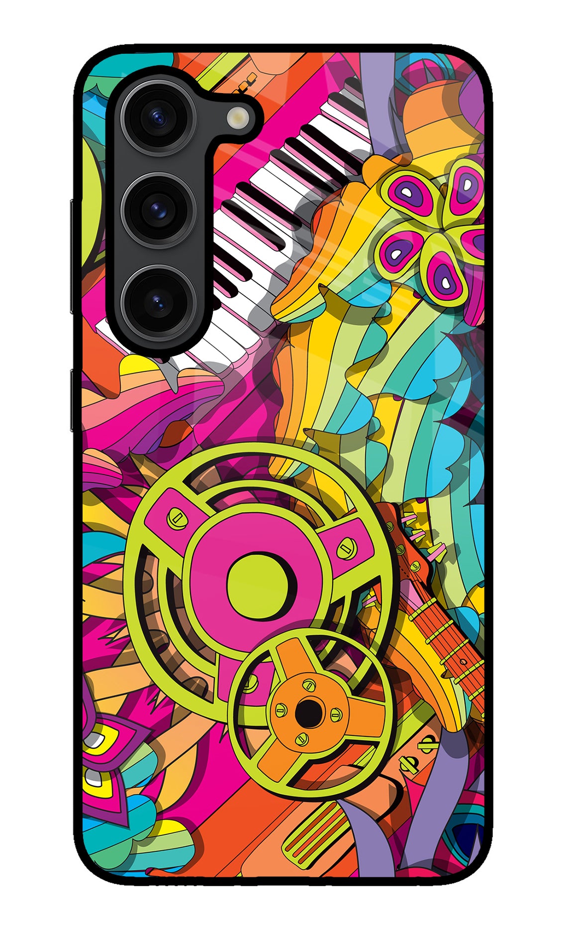 Music Doodle Samsung S23 Plus Glass Case