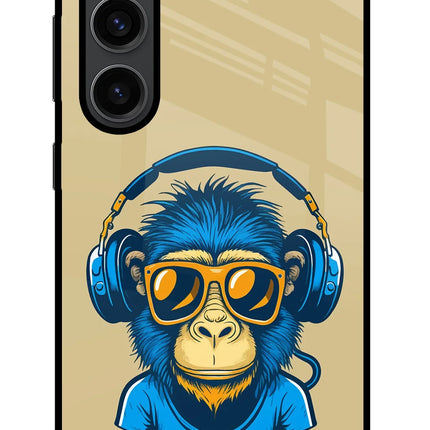 Monkey Headphone Samsung S23 Plus Glass Case