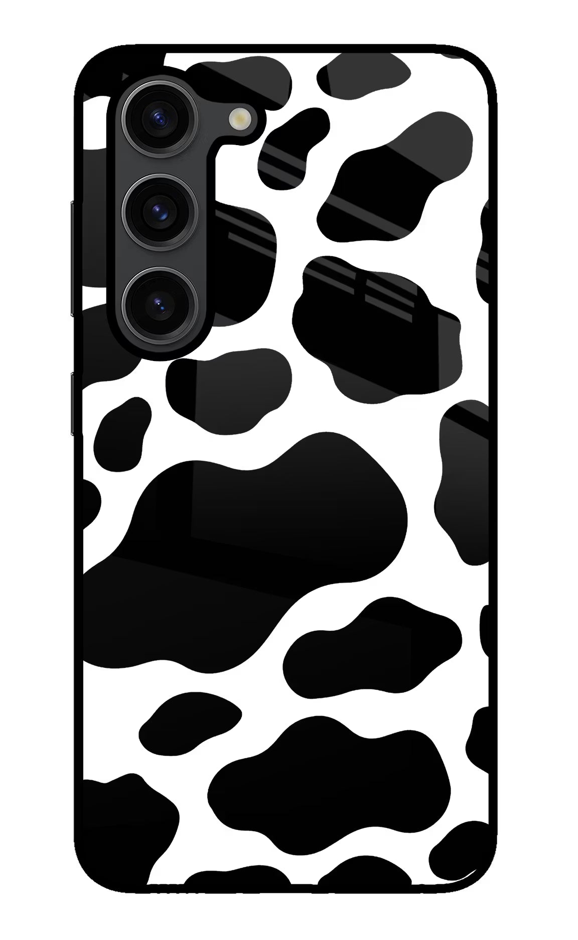 Cow Spots Samsung S23 Plus Glass Case Back Cover by Casekaro