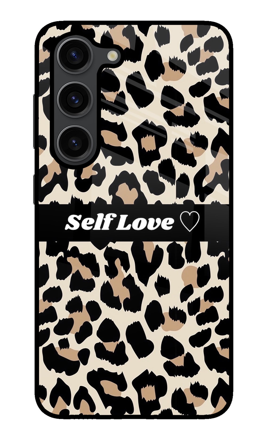 Leopard Print Self Love Samsung S23 Plus Back Cover