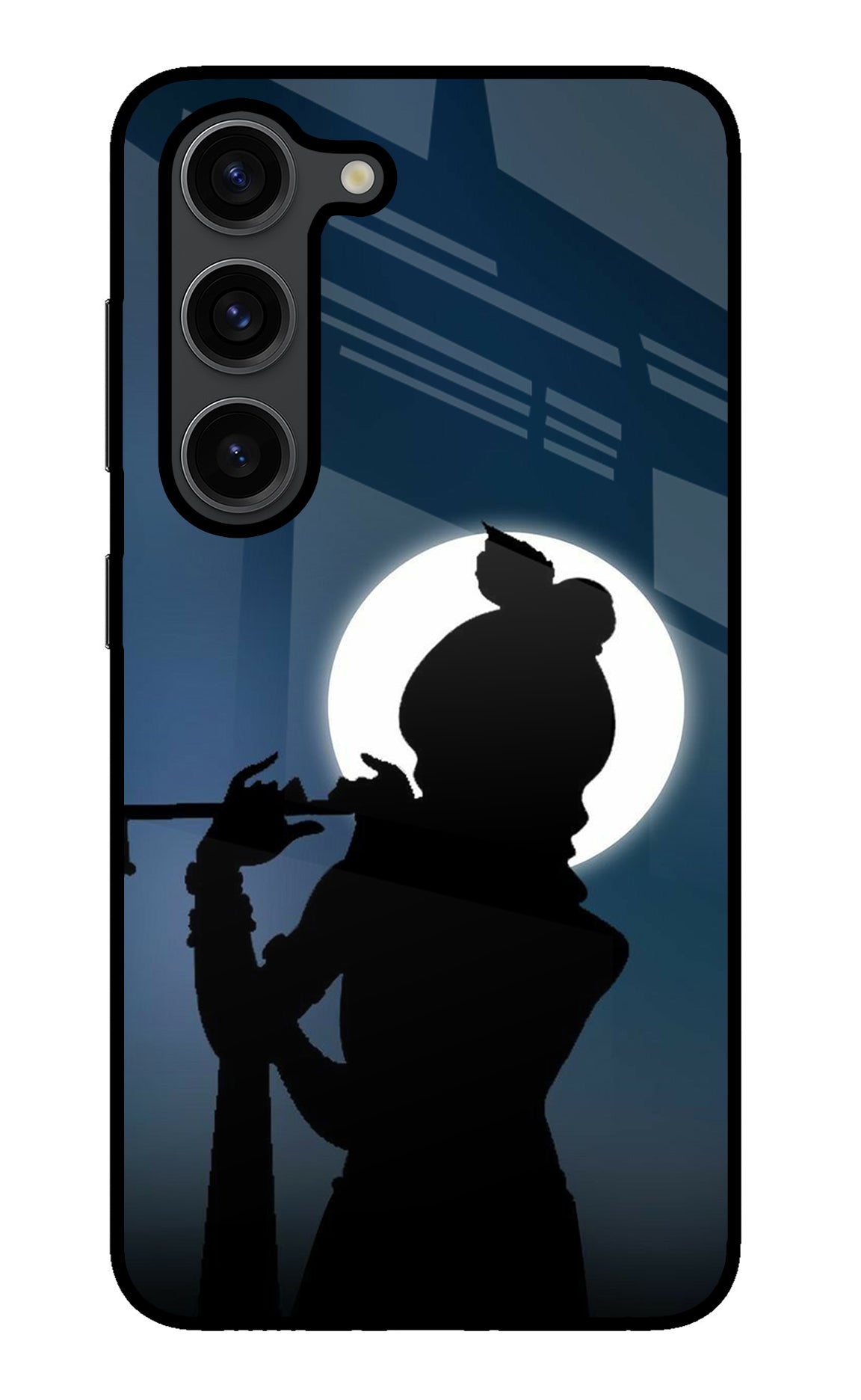 Shri Krishna Silhouette Samsung S23 Plus Glass Case