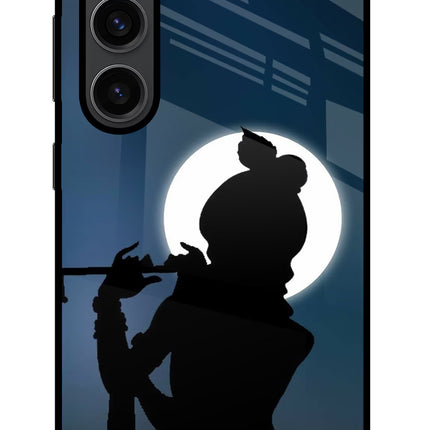 Shri Krishna Silhouette Samsung S23 Plus Glass Case Back Cover by Casekaro