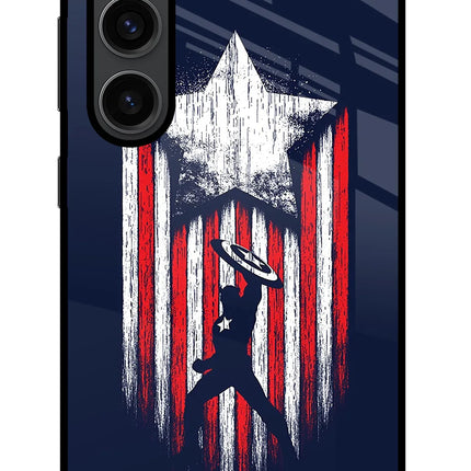 Captain America Marvel Art Samsung S23 Plus Glass Case