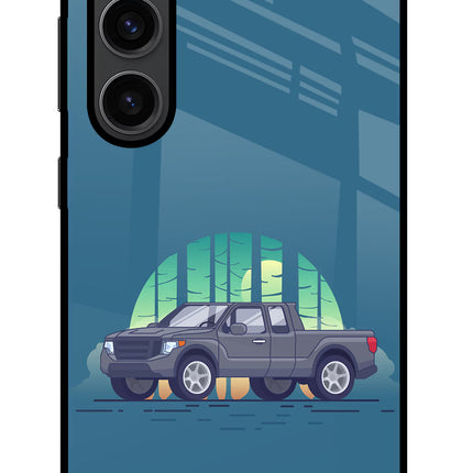 Retro Garage Vibe Samsung S23 Plus Glass Case Back Cover by Casekaro