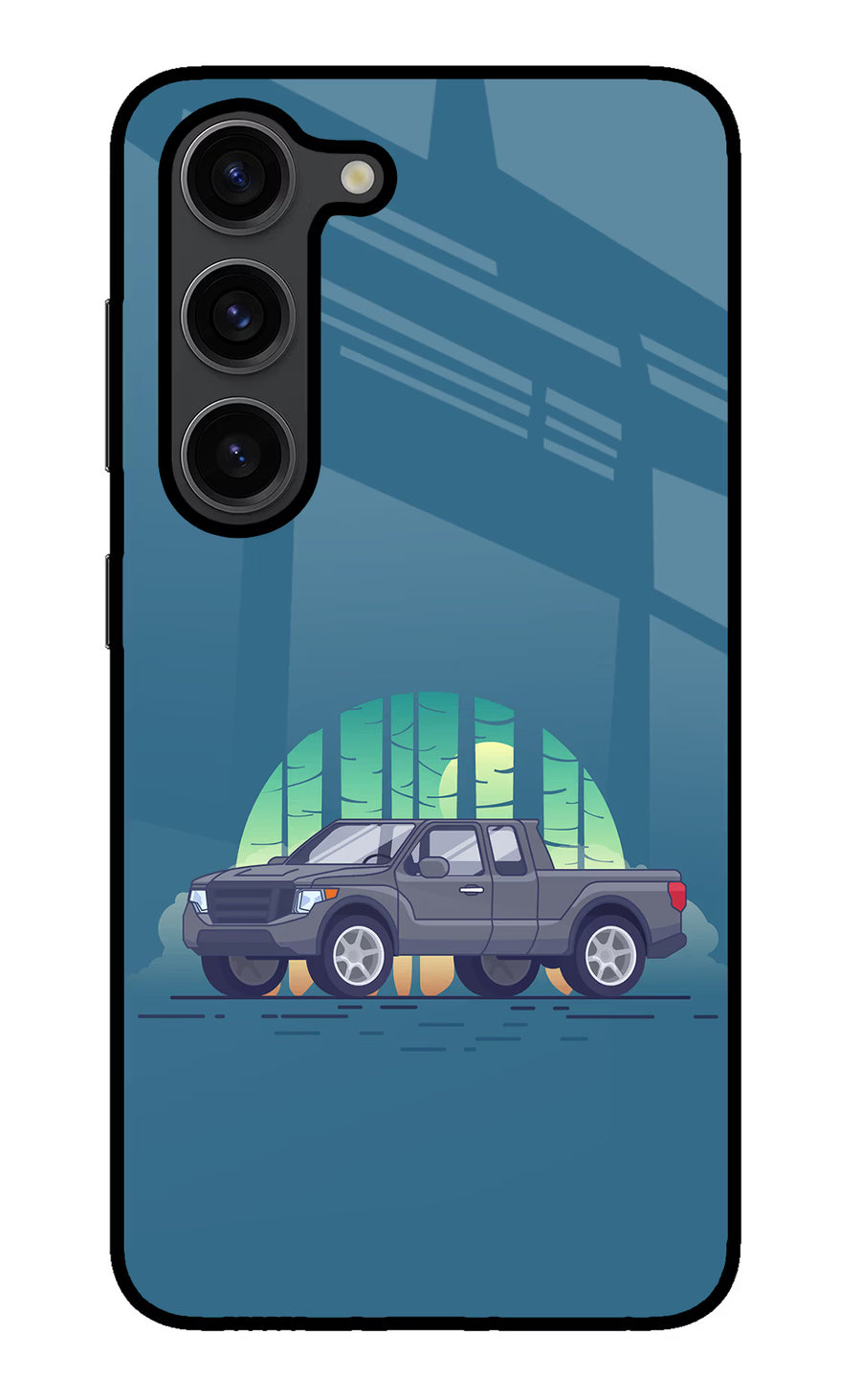 Retro Garage Vibe Samsung S23 Plus Back Cover, Glass case